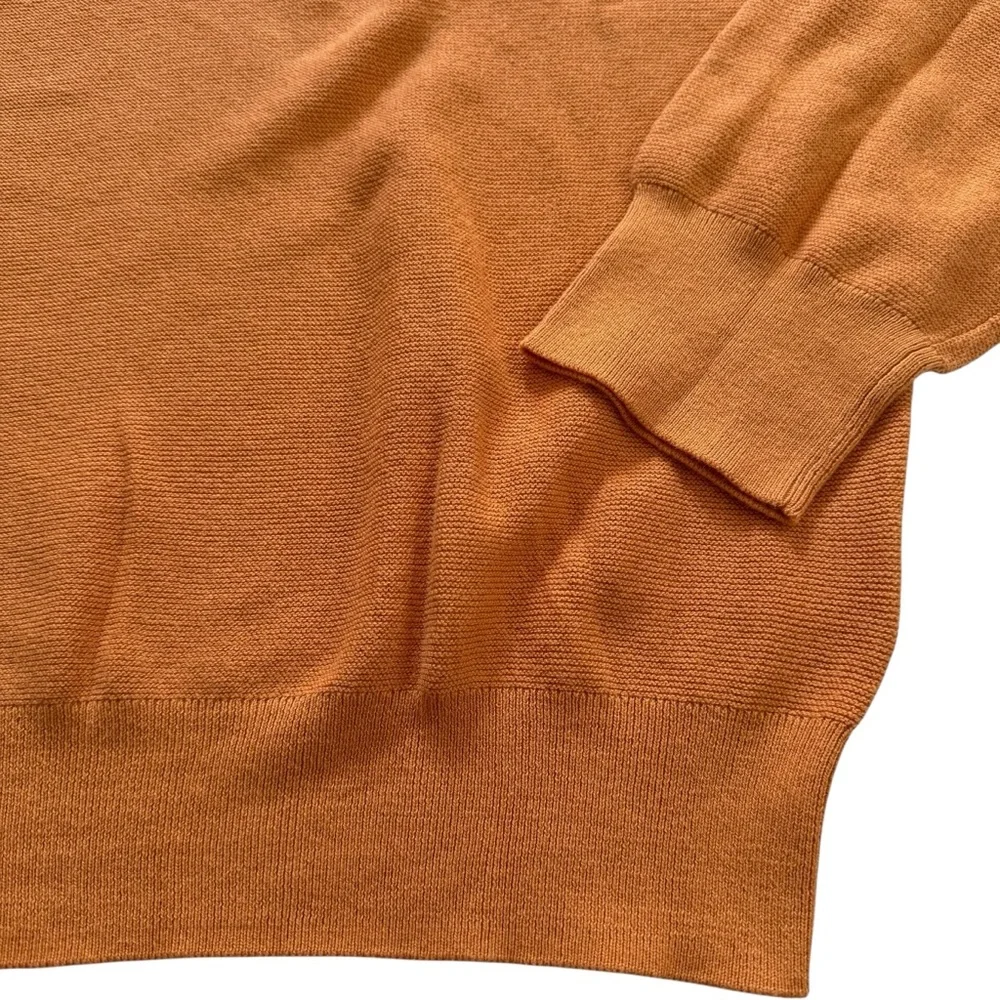 NWT J. Crew Men’s Size Large Orange 100% Cotton Pullover Sweater